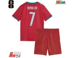 Portugal Cristiano Ronaldo #7 Primera Equipación Niños Mundial 2026 Manga Corta (+ Pantalones cortos)